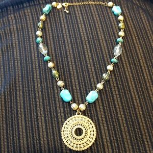 ❤️Lia Sophia Turquoise and Gold Necklace3 items marked ❤️for $15